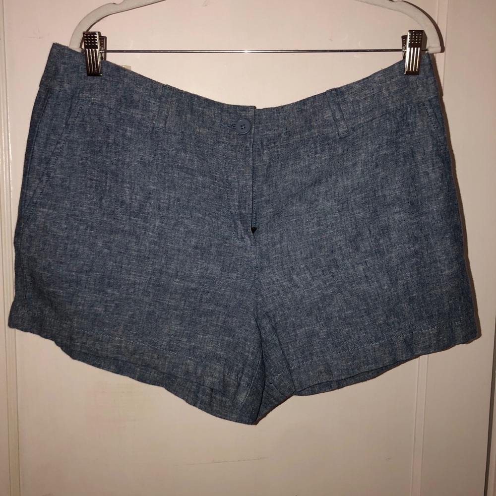 Marled Chambray 4 in. inseam shorts-LOFT OUTLET